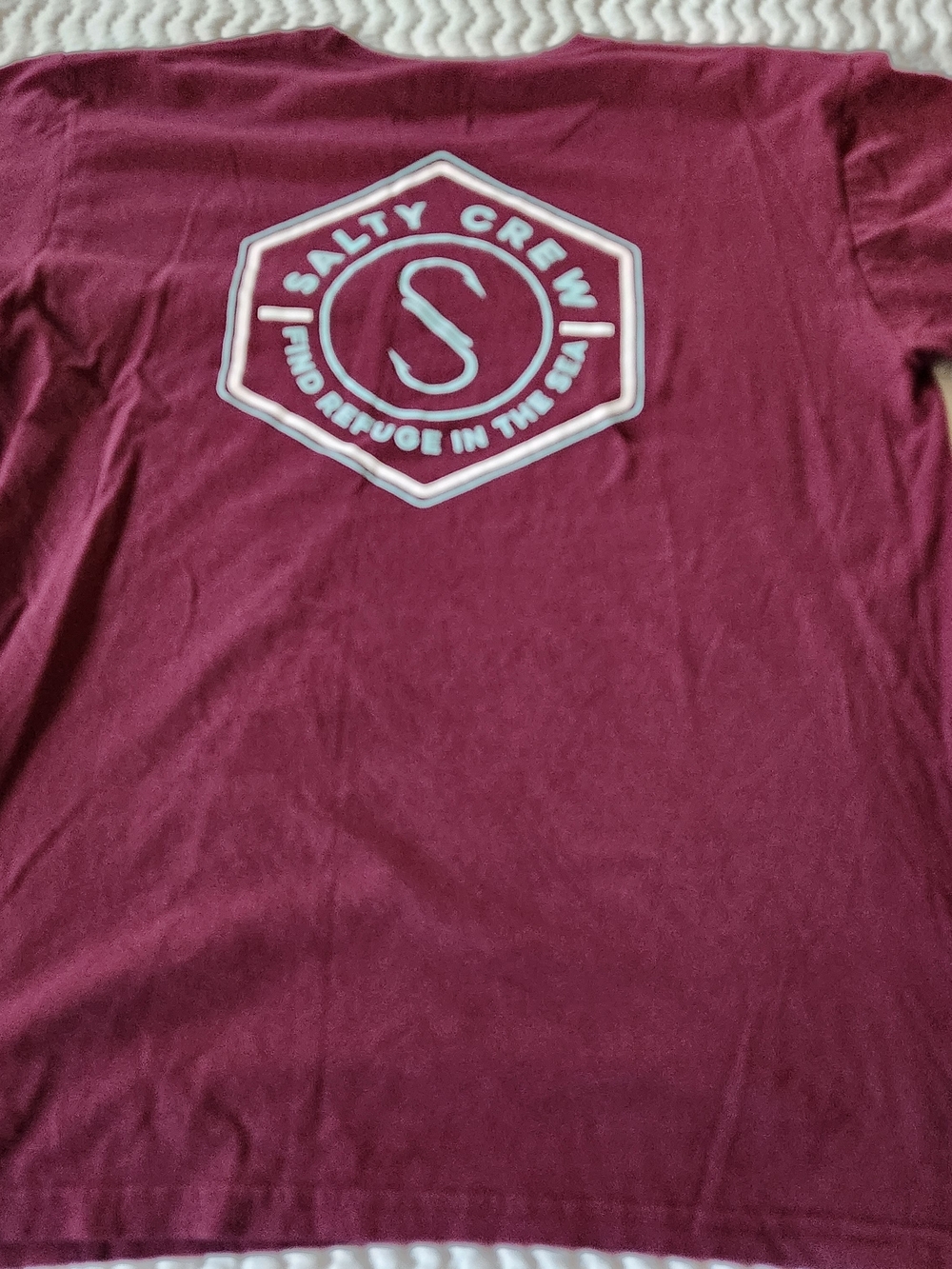 Salty Crew Men's Maroon Short Sleeve Logo Tee Size XL - Picture 7 of 11